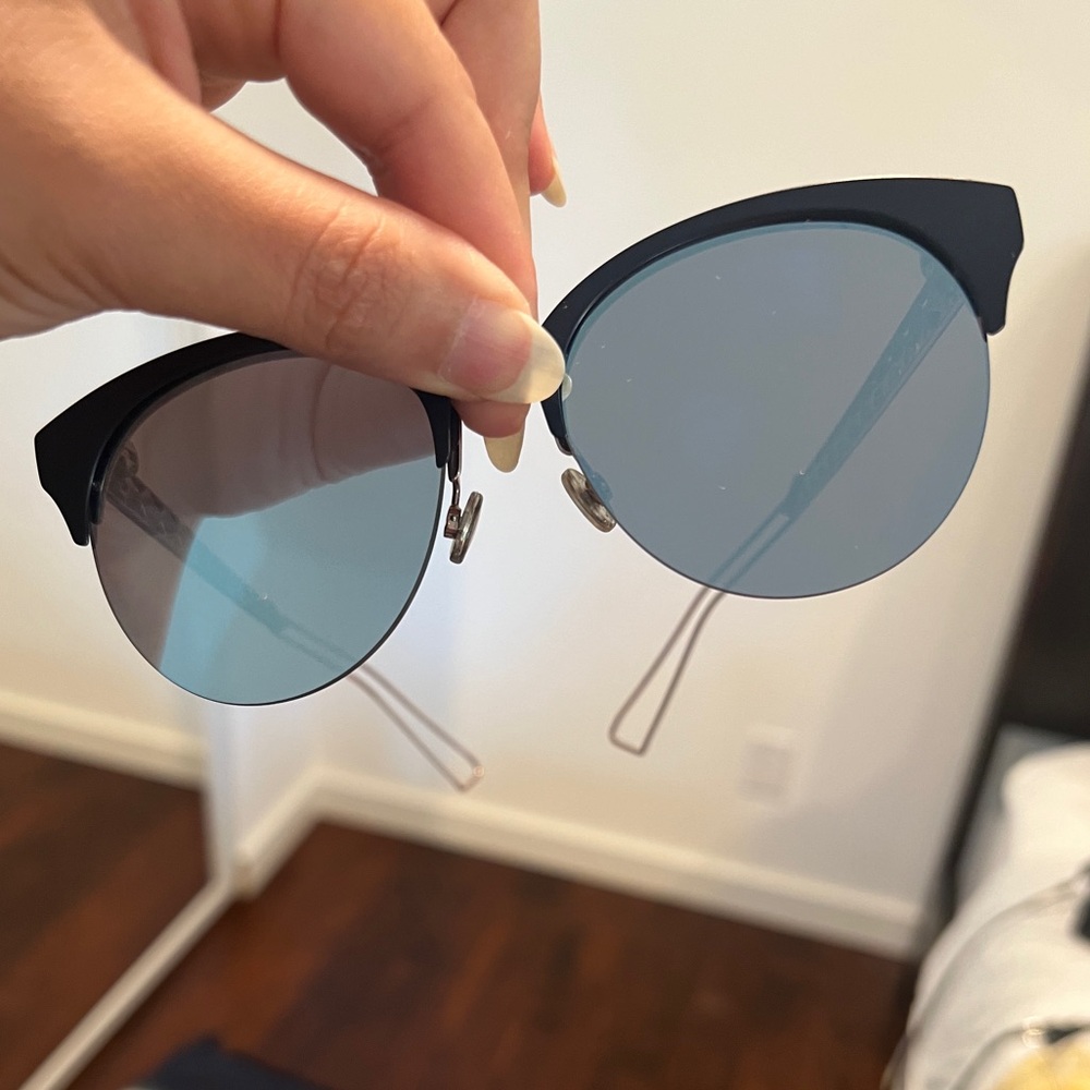Christian Dior Women's Diorama Club/S Fashion Sunglasses (Blue reflective)